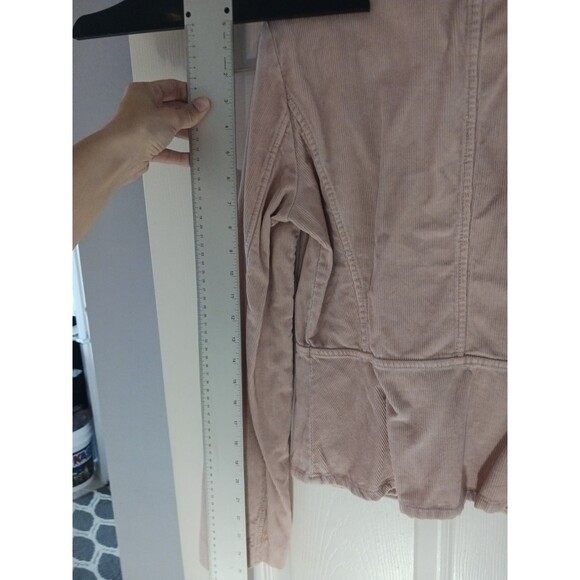 F. C. U. K. Jeans Pink Long Sleeve Blazer Womens 8 Corduroy 2 button Y2K Prep - Picture 6 of 14